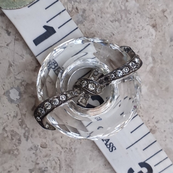 CINER STERLING SILVER Paste Stones Faceted Crystal Brooch Pin ANTIQUE - Picture 11 of 15